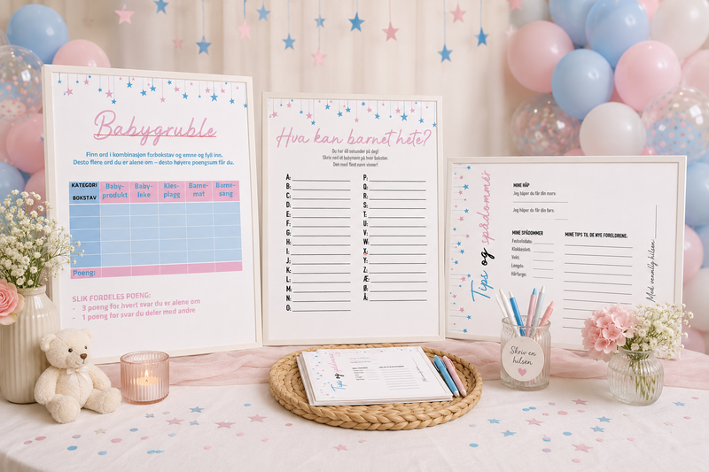 Babyshower - tre selskapsleker