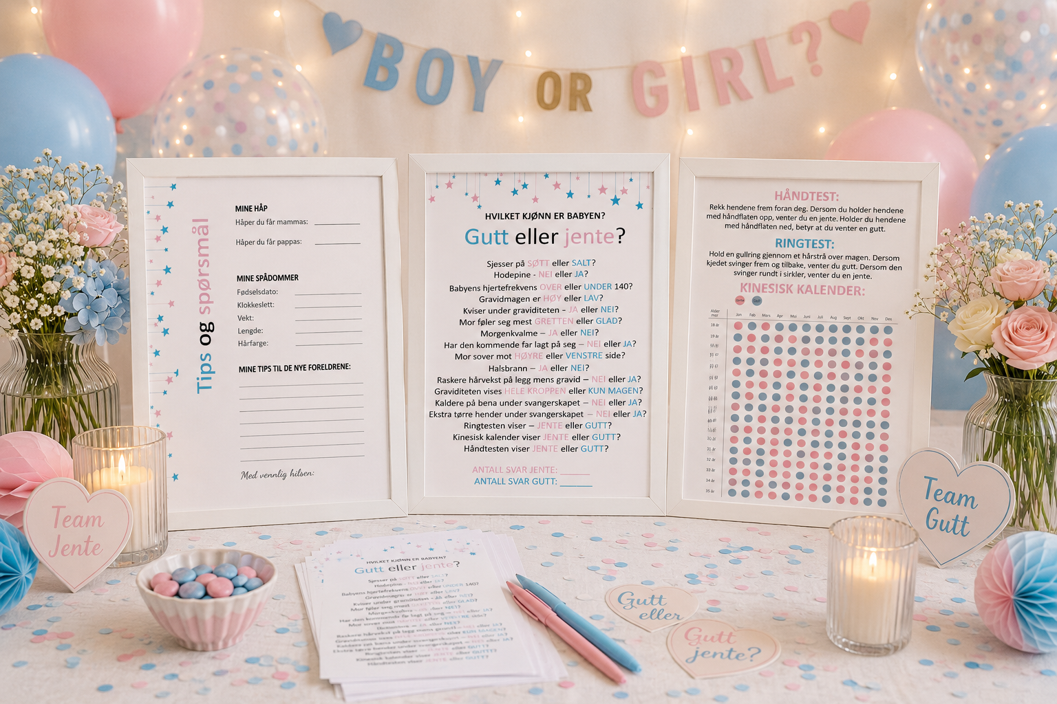 Gender reveal - gutt eller jente leker