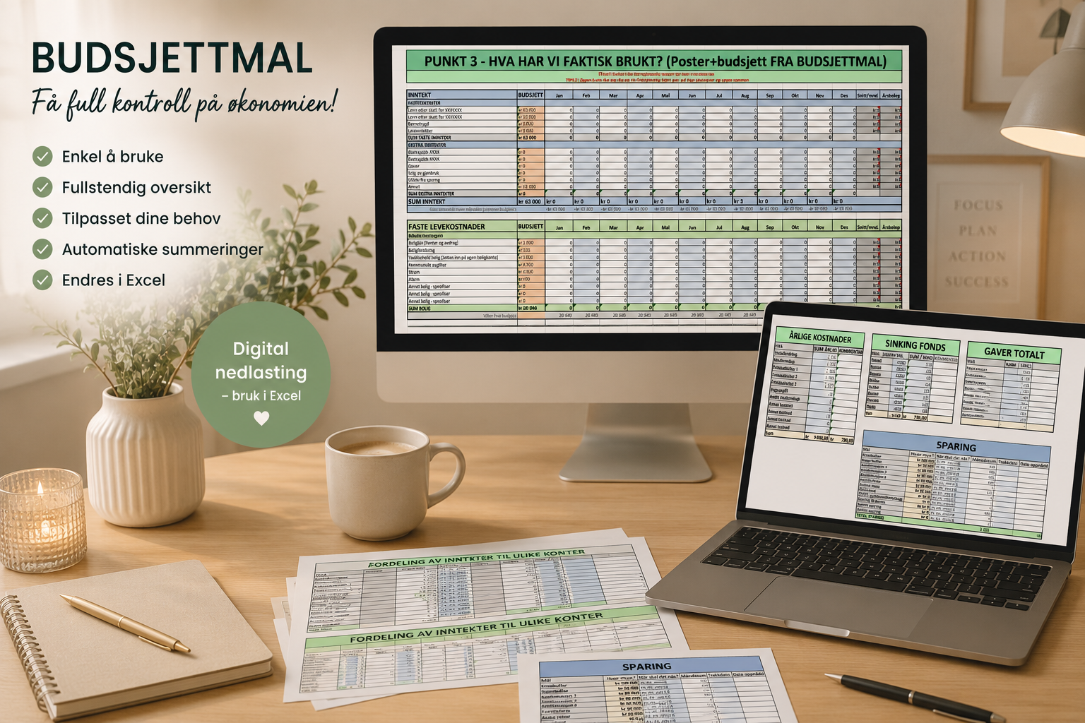 Budsjettmal (Excel og i PDF)